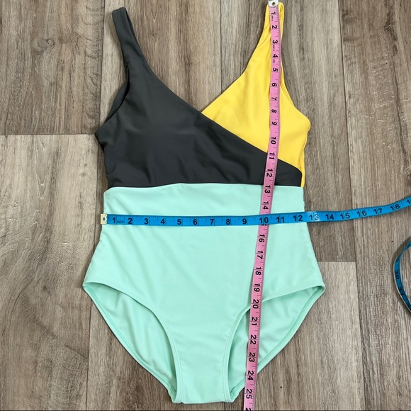 Roolee Santa Monica Colorblock One Piece Swimsuit S - Picture 13 of 14